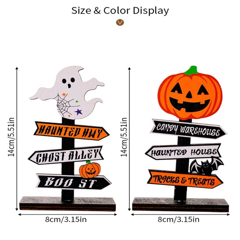 Festival Halloween Wooden Ornaments DIY Gifts Pumpkin Ghost Decor Desk Ornaments  Halloween