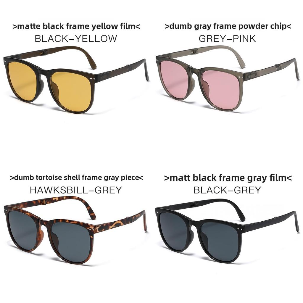 2023 Fashion Foldable Square Frame Sunglasses With Uv Protection For Travel And Parties