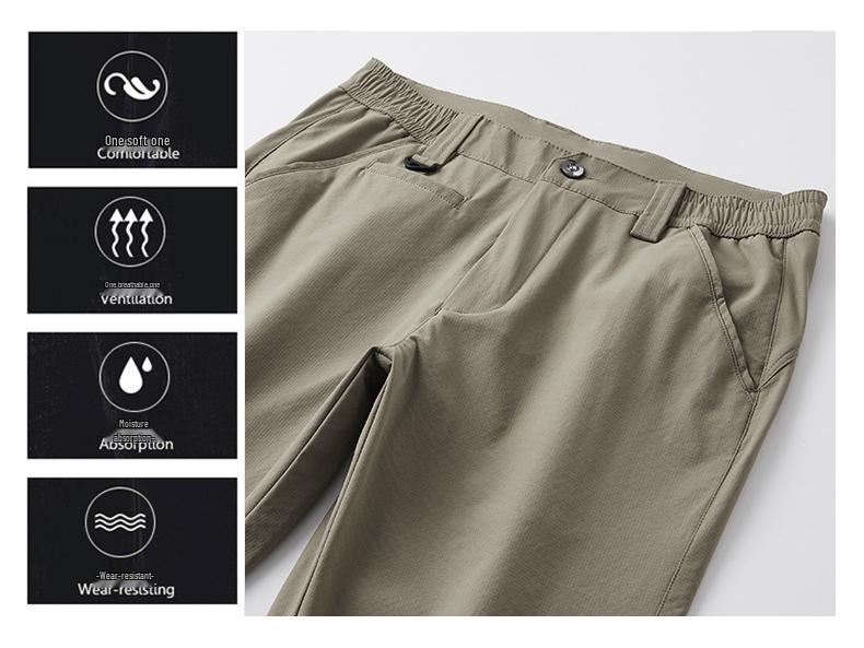 Мужские весенние брюки кэжуал стрейч прямого кроя 2025 - Летнее ощущение прохлады