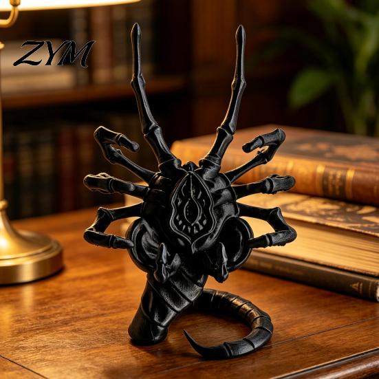 Creepy Figurine Stand Sci-Fi Horror Theme Phone Holder, 3D Printed Unique Desk Ornament, Sci Fi Creative Stable PLA for Home And Office Decor Desktop