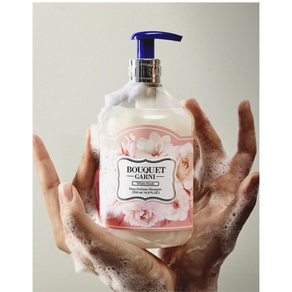 Bouquet Garni Глубокий Парфюмированный Набор для Ухода за Волосами Белый Мускус (Шампунь 500мл + Лечение 500мл)