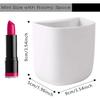 Pencil Holder - Self-Adhesive Wall Mount Pen Cup,Marker Pot,Writing Utensil Storage Organizer for Fridge,Locker,Whiteboard,home and office - White -