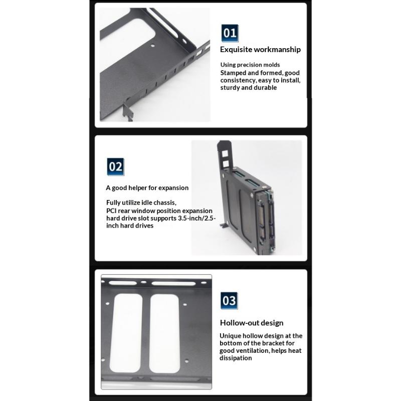 Корпус Компьютера Настольный SSD HDD Универсальный Отсек для Жесткого Диска PCI Слот Расширения Подходит Для 2,5-Дюймовых/3,5-Дюймовых Жестких Дисков