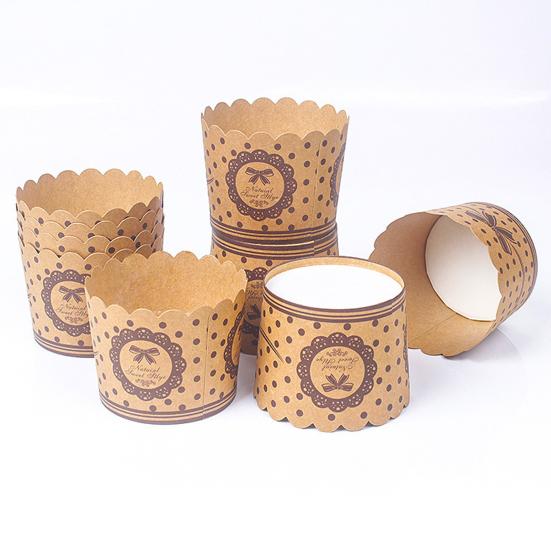 Creative Convenient Strong Construction Wood Pulp Paper Easy Release Utility Cupcake Liner Kitchen Supplies Cupcake Cup