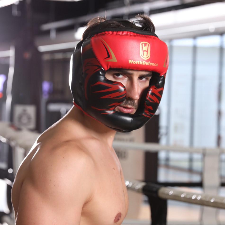 Головной убор, шлем для кикбоксинга, мужской и женский шлем из искусственной кожи, каратэ, муай тай, бокс, свободный бой, тренировочное оборудование для ММА