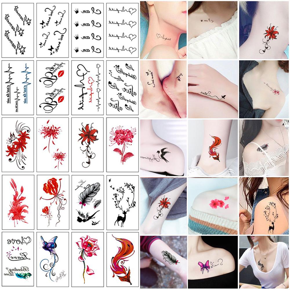 Имитация цветного рисунка Водонепроницаемые временные татуировки Наклейки на тело Поддельные татуировки Наклейки