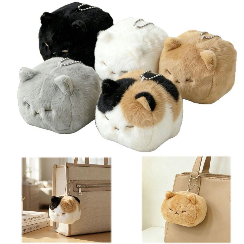 Kawaii Cartoon Design Cat Plush Keychain Plush Mini Plush Keychain Cute Bag Pendant Car Keychain