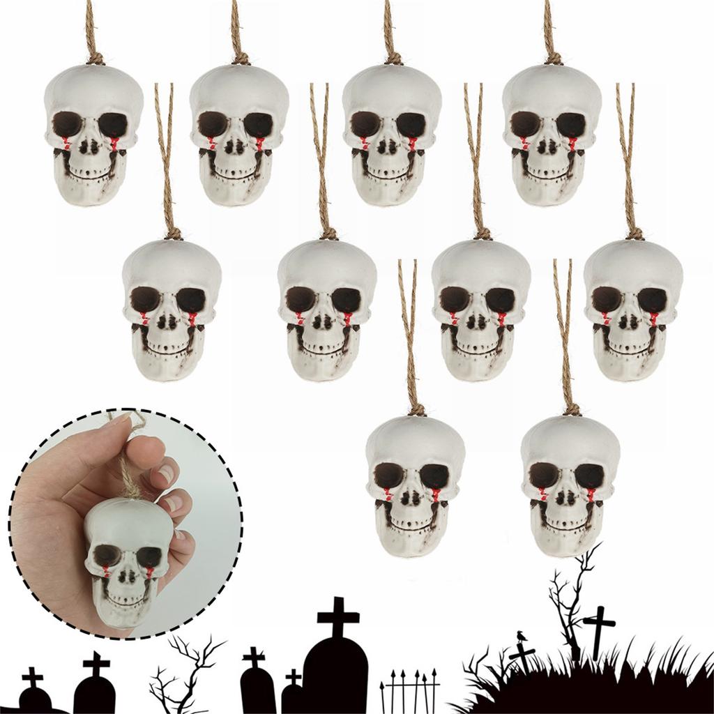 3/510pcs/set Halloween Horror Bleeding Head Pendant Hanging Halloween Christmas Tree Fireplace Balcony Table Decoration