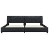 Black Faux Leather Bed Frame 180 * 200 cm