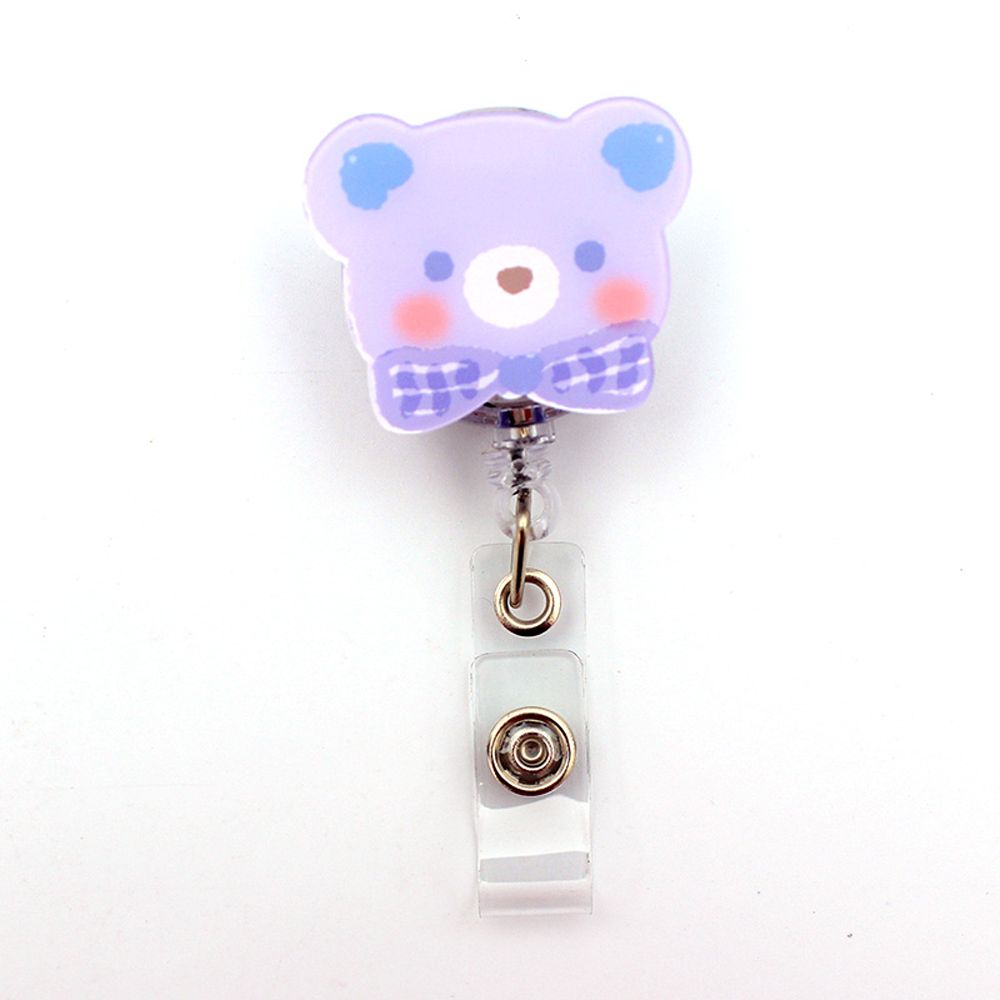Bear Name Tag School Supplies Office Supplies Nurse Doctor Retractable Badge Reel Name Card Holder Badge Holder ID Card Clips