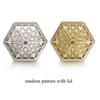 5Pcs Gold Silver Hexagon Mini Plastic Hollow Out Creative Candy Packaging Box Companion Gift Box Party Supplies Jewelry Holder
