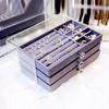 Прозрачная крышка, практичный стильный пылезащитный органайзер для ювелирных изделий с пазами, держатель для дисплея
