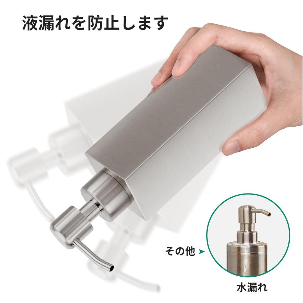 Бутылка для мыла GLUBEE для рук, нержавеющая сталь 304, дозатор для моющего средства для кухни, 250 мл, легкая бутылка для моющего средства, 218 г, контейнер для шампуня и моющего средства для посуды