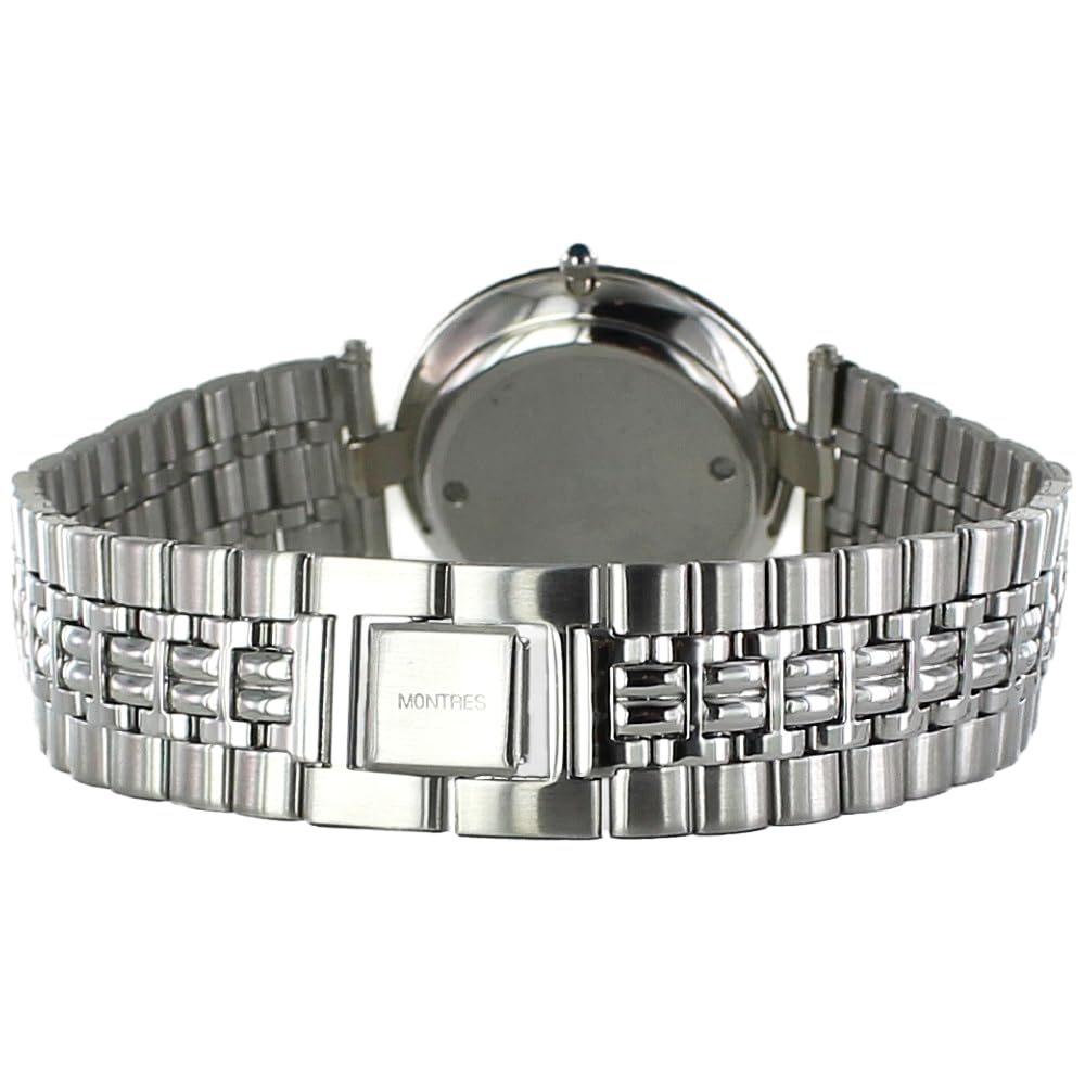 Пара часов Коробка для хранения часов Соответствующая пара часов Натуральный камень Синий опал Браслет из нержавеющей стали [Montress] Мужские Женские MS-003G-SS-pea []