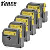 5Pack 12MM Label Tape Compatible Brother Mk 631 MK 631 M-K631 Black On Yellow Ribbon for Brother P Touch Label Maker PT-65 PT-70