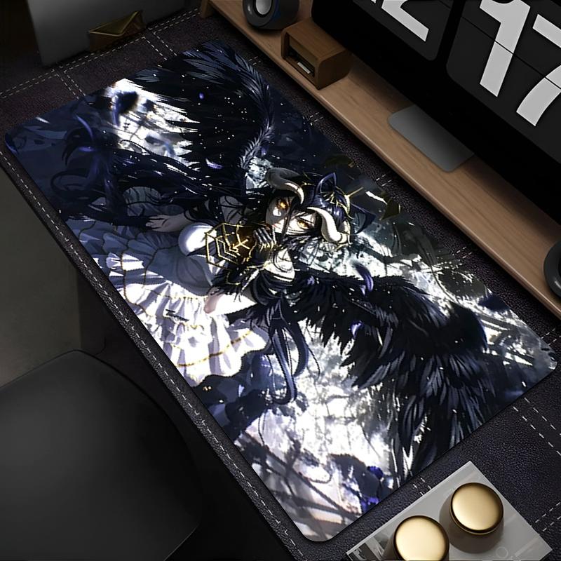 Gaming Mouse Pad O-overlord Albedo Notbook Extended Desk Mat kawaii carpet Gamer Keyboard Rug Non-Slip Esports Gaming Mousepad