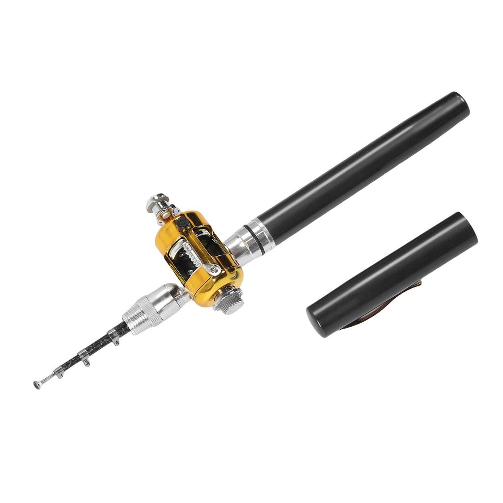 Miniature Pen Fishing Rod Portable Size Fishing Pole with Reel Wheel for Outdoor