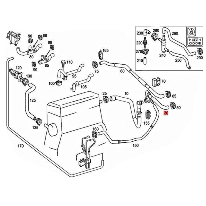 2038300396 Шланг-соединитель теплообменника для W209 C320 CLK320 Автоаксессуар
