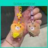 Cracking Sunflower Seeds Milk Tea Mouse Cartoon Plush Keyring Kids Accessories