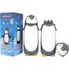 Термобутылка Penguin - Вакуумный термос из нержавеющей стали с двойными стенками, Фляга, Дорожная кружка для детей, студентов, 9,6 унций, Серый