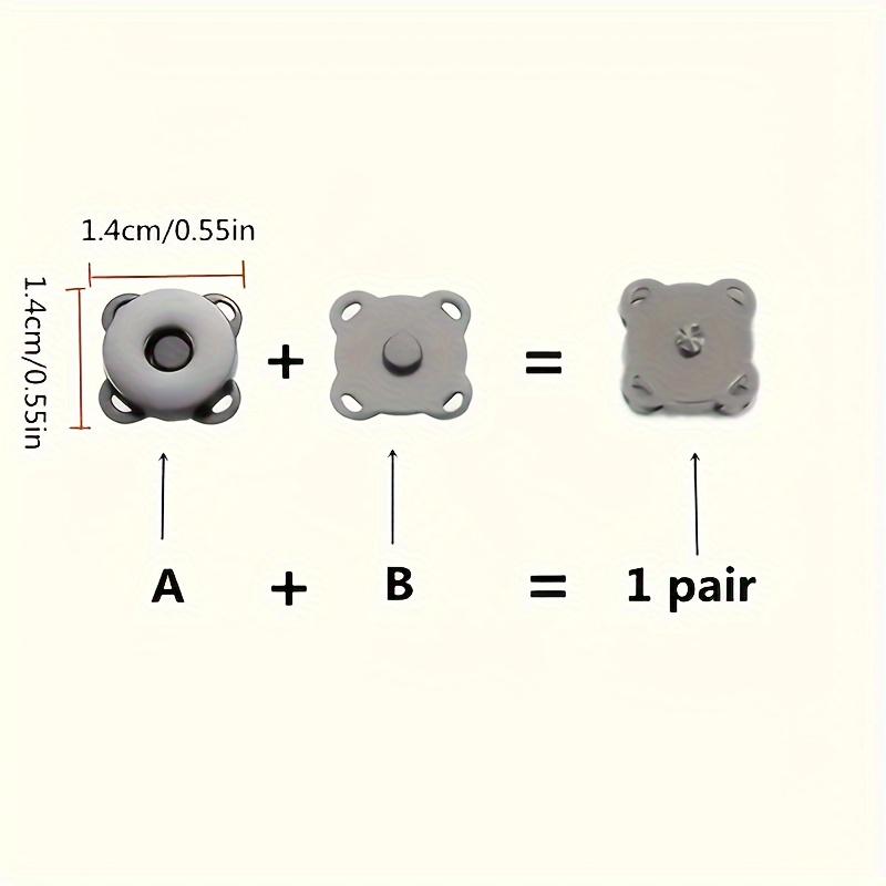 5 pairs Magnetic Sewing Button for Handbag Cloth DIY Bag Pushing Close Buckle Travel A