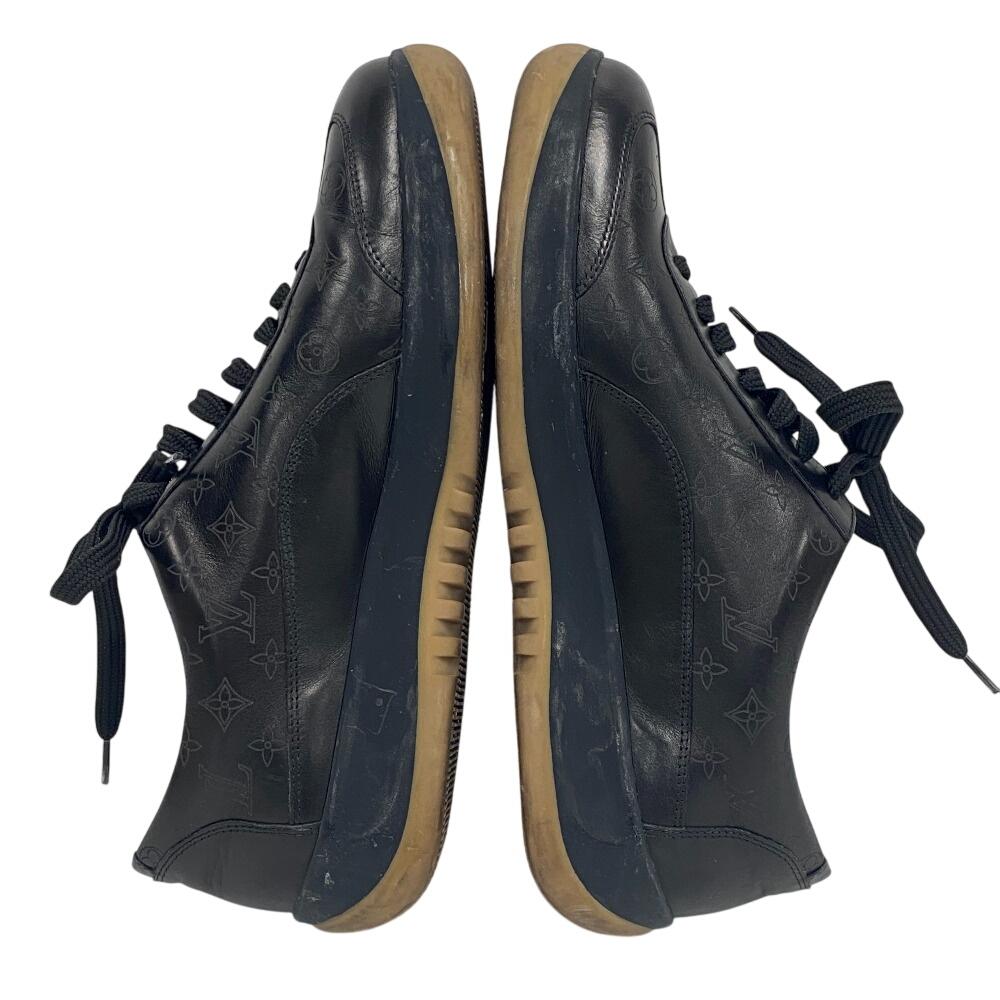 Louis Vuitton Кроссовки Monogram с низким вырезом из кожи черная кожа Б/У