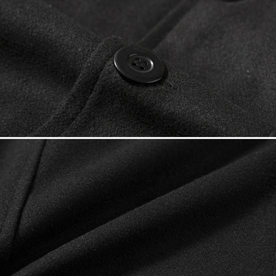 Мужская осенне-зимняя повседневная деловая куртка с лацканами, двубортный ремень с длинными рукавами и карманами, шерстяная куртка, ветровка