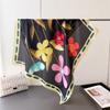 Flower And Colorful Printing Simulation Silk Scarf Square Scarf High-End Shawl Versatile Neck Small Square Scarf Headscarf Scarf Women