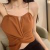 Y2K Summer Clothes For Women Chain Slip Vest Base Shirt Cross Tops Women Sexy Halter Chic Crop Top Women Clothing