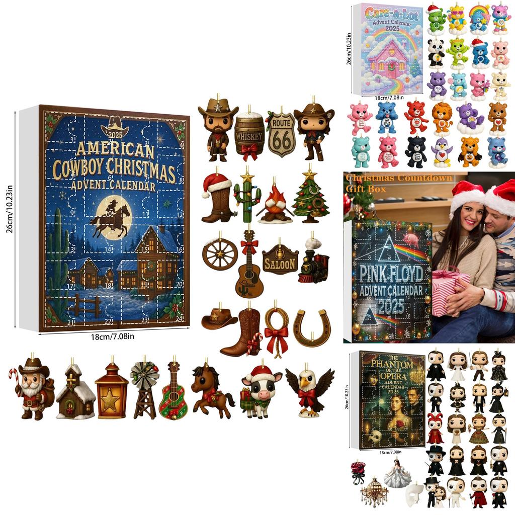 Hamburgers Fries Football Team Christmas Blind Box Tree Acrylic Ornament For Holiday Decor And Gift Giving