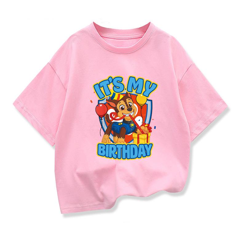 Футболки для детей Щенячий патруль Футболка для мальчиков Футболки для девочек Футболка для вечеринки по случаю дня рождения с одеждой Детская модная одежда Топы Футболка Детские подарки на день рождения