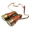 Antique Brass Binocular with Leather Case