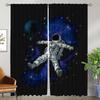 Carton Astronaut Curtains for Living Room Curtain Home Interior Curtains 2 Pieces Tulle for Bedroom Shades Partition Kitchen