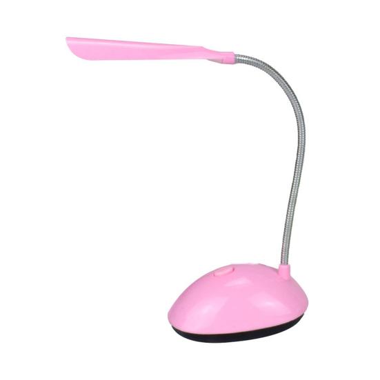 Pwichdn LED Desk Light Eye-protective Battery Operated Plastic Flexible 360 Degree Rotation Desk Night Light for Home