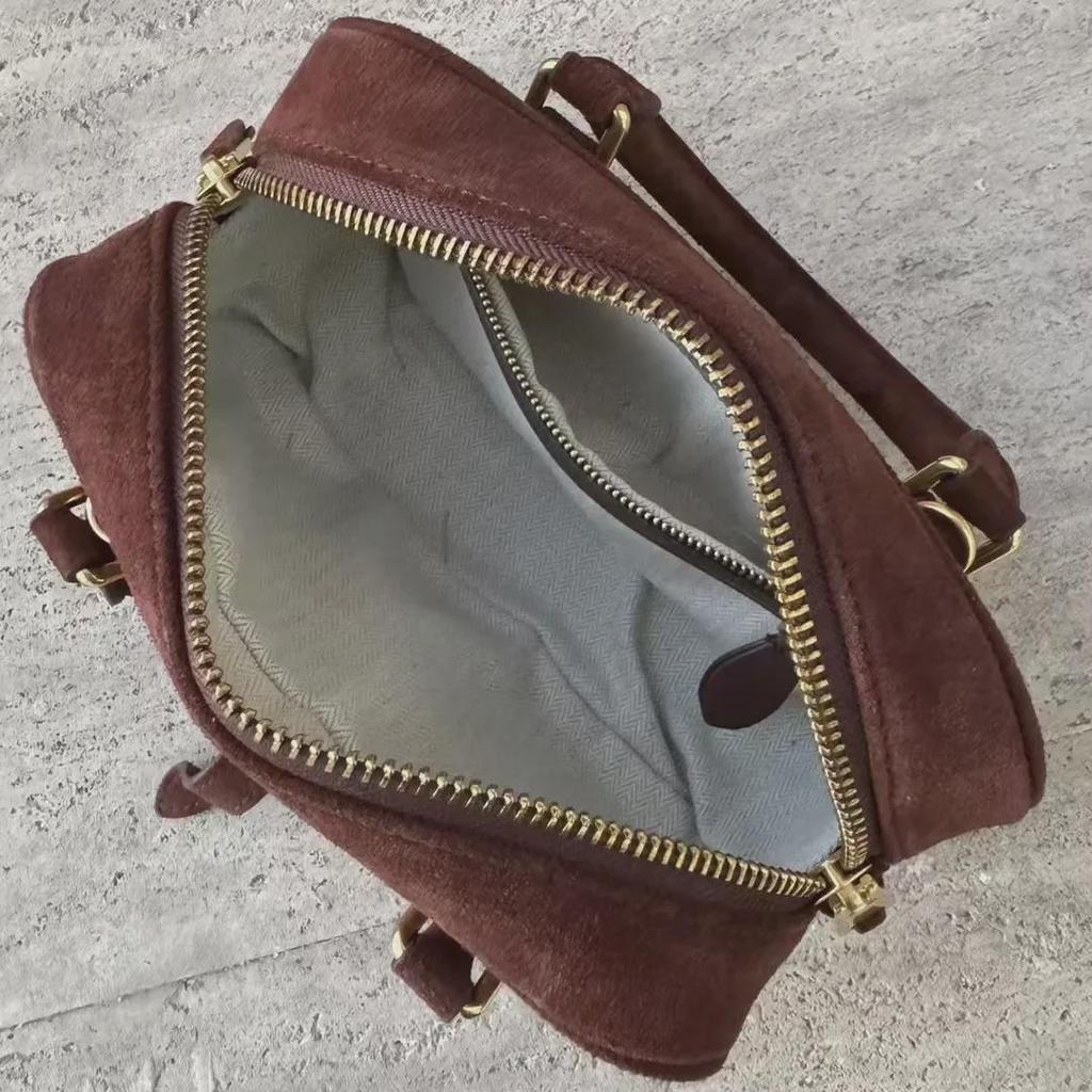 2024 Осень/Зима Натуральная Кожа Замша Портфель Тоут - Верхний Слой Коровья Кожа