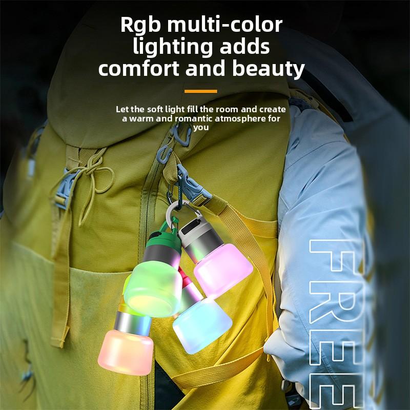 Multifunctional Portable Macaron Water Bottle Lamp Outdoor Camping Ambient Light for Street Stall Night Market Emergency Use