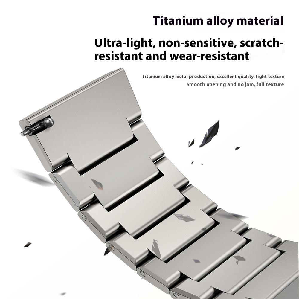 22 мм универсальный ремешок для часов из титанового сплава с бамбуковыми сегментами