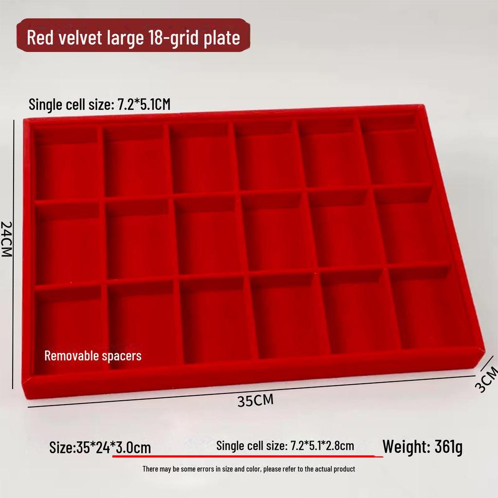 Подставка для ювелирных изделий из красного бархата с золотым кольцом для ожерелий, браслетов и подвесок - Бесплатная доставка