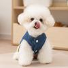 Одежда для собак Осень и зима тонкий бархат двуногий трехмерный жираф джинсовый тяговый жилет маленькая собака одежда для питомца