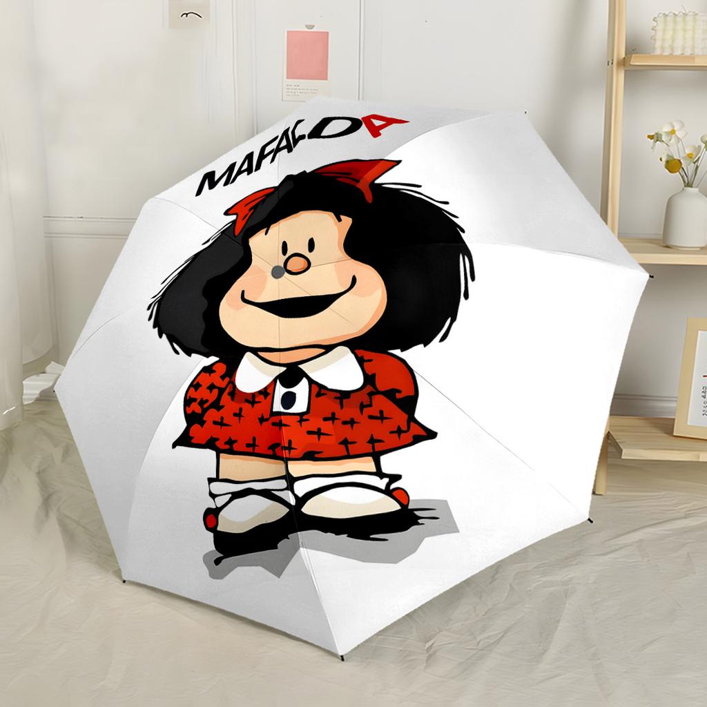 Автоматический зонт Mafalda Adventure с 8 спицами, легкий, для улицы и повседневного использования, с ярким рисунком, роскошный подарок на день рождения, Рождество, свадьбу