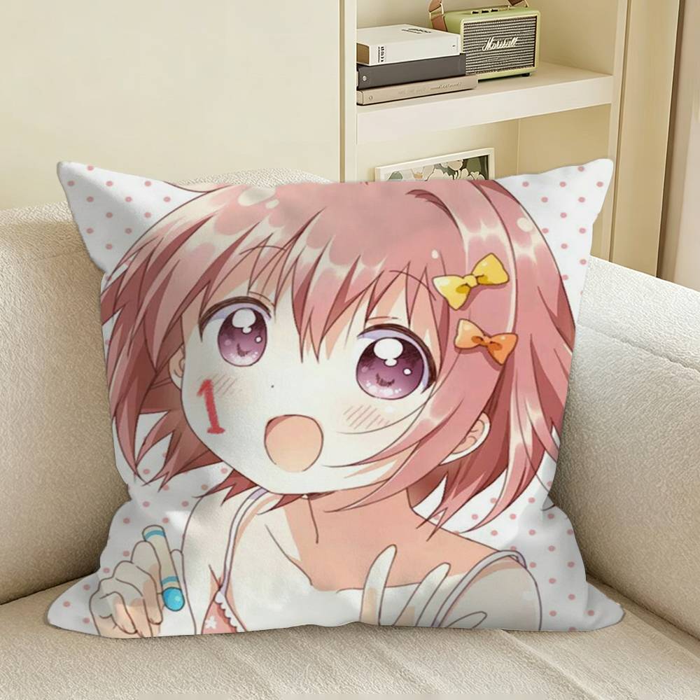 GLAnime YYuru Yuri Akkarin Square Sofa Pillow Cover Solid Color Living Room Home Decor Cushion Case