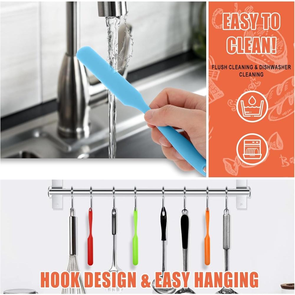 Силиконовая длинная лопатка, устойчивая к высоким температурам, многоцветная лопатка для крема, бытовые принадлежности для выпечки тортов, небольшие принадлежности, инструменты для выпечки