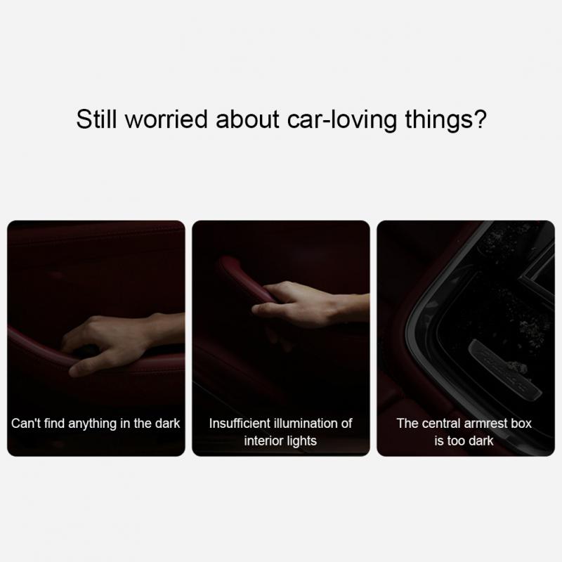 Mini Car Touch Light For Floor Trunk Hood Ceiling USB Rechargeable Magnetic Ambient Lamp Auto Interior Reading Light