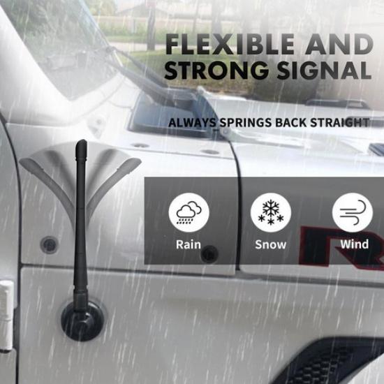 7-дюймовая Короткая Антенна Радио AM/FM Мачта для Jeep Wrangler JK JL JT JLU 2007-2024