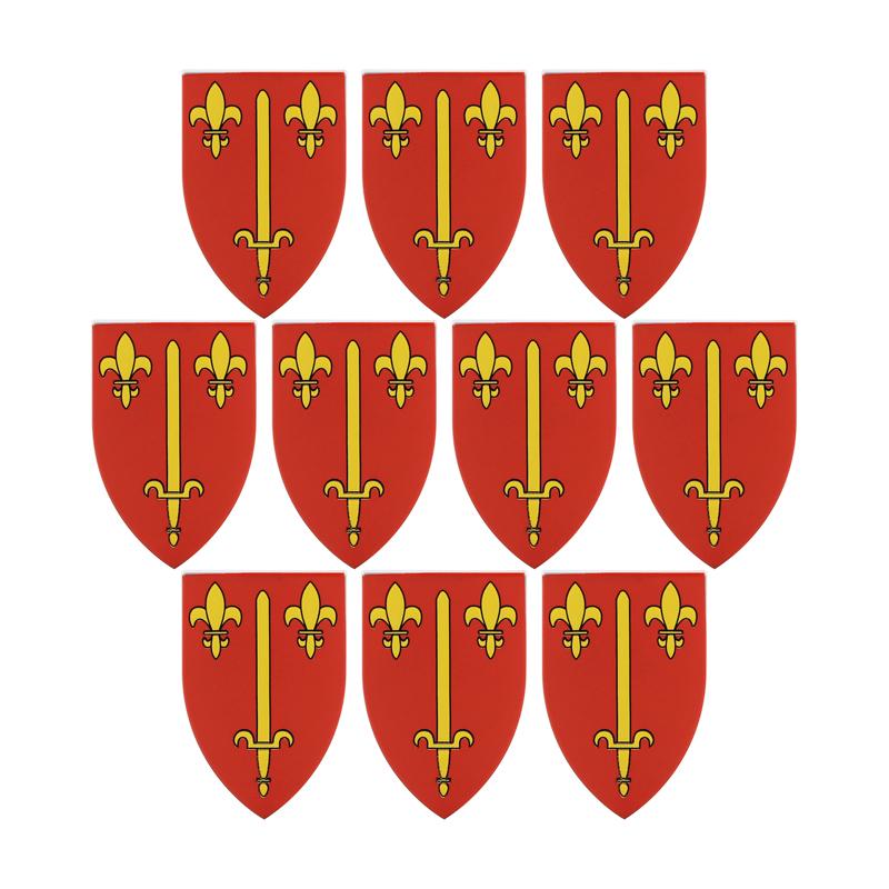 MOC Средневековый Военный Замок Оружие Римский Рыцарь Шлем Щит Аксессуары Строительные Блоки Зеленый Дракон Лев Крестоносец Кирпичи Игрушка