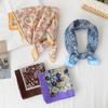 Square Cotton Linen Square Scarf Pastoral Style Scarf Hair Band Headband Floral Kerchief  Women