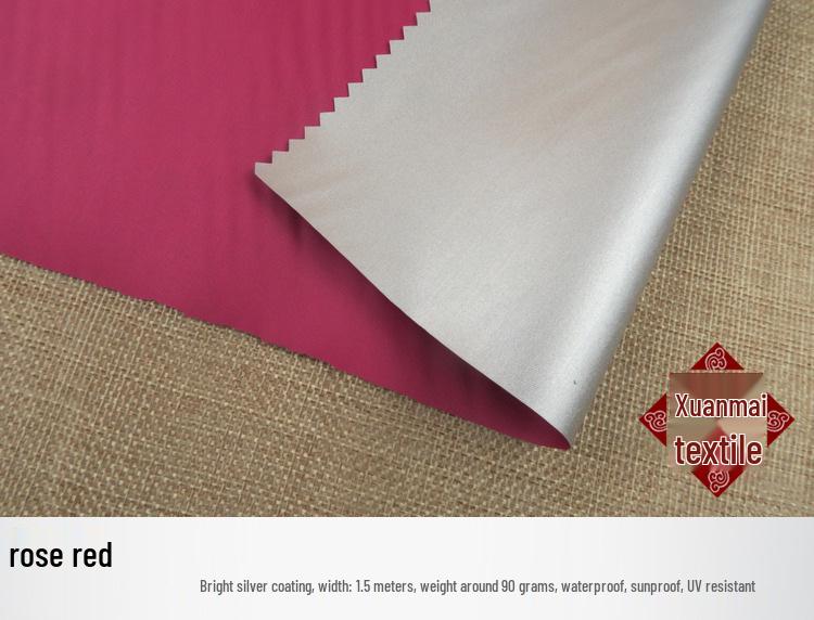Ткань 210T с серебряным покрытием, водонепроницаемая и пылезащитная, для автомобиля, палатки и защиты от УФ-лучей.