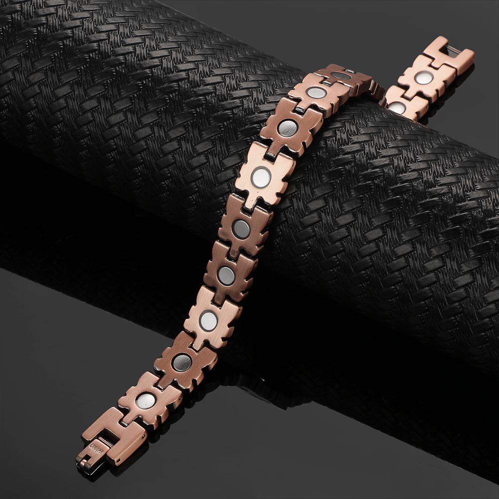 Магнитные браслеты из чистой меди для облегчения боли, магнитотерапия, регулируемый браслет для здоровья