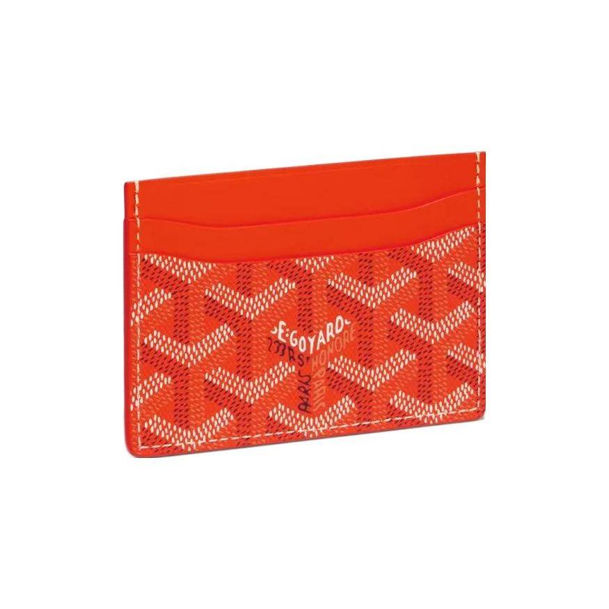 Goyard Кардхолдер Saint-Sulpice с геометрическим узором, напечатанный на холсте и телячьей коже, с цветовыми блоками, унисекс, цвет-1, цвет-2, цвет-3. STSULPPMLTY