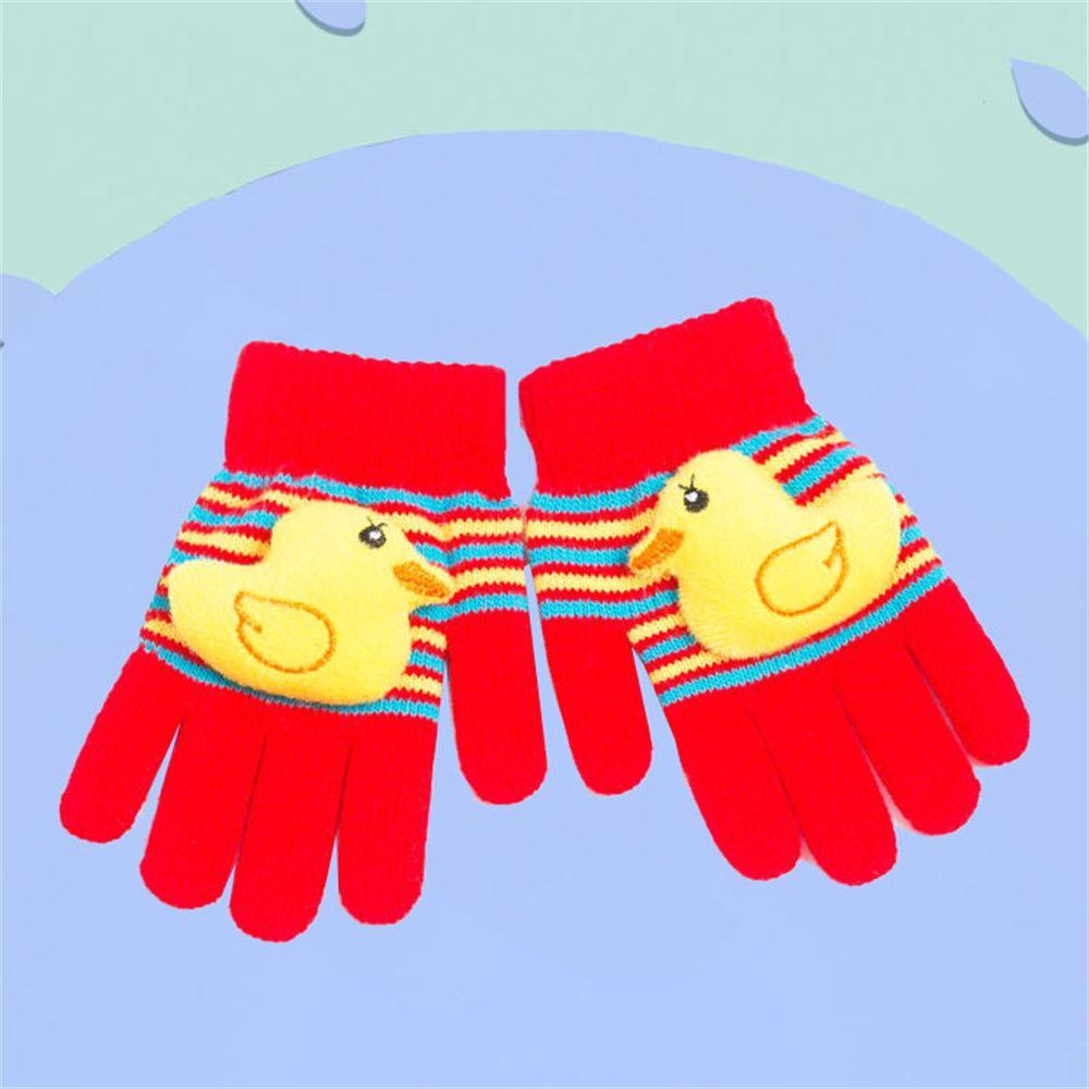 Cute Thick Warm Winter Soft Knitting Toddler Full Finger Gloves Kids Gloves